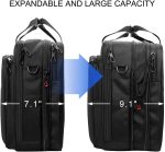 KROSER Laptop Bag XXL Laptop Briefcase Fits Up to 18 Inch Laptop Water-Repellent Gaming Computer Bag Shoulder Bag Expandable Capacity for Travel/Business/School/Men-Black - Image 2